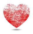grunge heart vector image