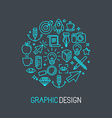 linear graphic design concept vector image vector image