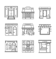 linear icons for storefronts vector image