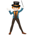 Magician assistant in red costume Royalty Free Vector Image