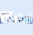 medical landing page online clinical consult vector image vector image