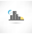 big grey city vector image