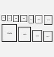 picture and photo frames size vector image