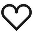 romance symbol black line love icon heart shape vector image vector image