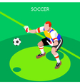 soccer goalkeeper 2016 summer games isometric vector image