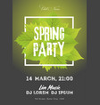 spring night club party flyer invitation poster vector image vector image