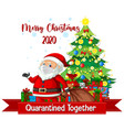 christmas celebrating during covid19 vector image
