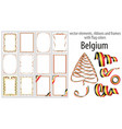 elements ribbons and frames with flag colors vector image