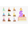 first birthday cake with candle vector image