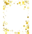 gold glittering foil circles on white background vector image