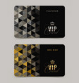vip golden and platinum card template vector image