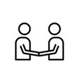 handshake icon deal icon vector image vector image