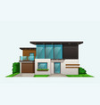 modern house front view on white vector image