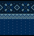 christmas knitted pattern winter geometric vector image vector image