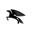 pegasus with wings isolated mythical animal vector image