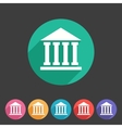 school university academy flat icon sign set vector image