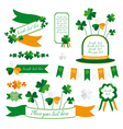 set of st patricks day decorative elements vector image
