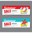 summer sale voucher templatediscount coupon banner vector image