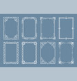 engraving baroque style vintage frames set vector image