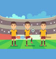 football soccer players vector image
