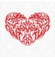 red heart with gray background vector image vector image