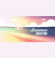 sunset beach view summer vacation seaside sea vector image