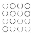 vintage round branch borders laurel and oak vector image vector image