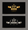 vip golden and silver invitation template vector image