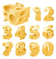 cheese figures set vector image vector image