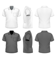 mens polo-shirt design template vector image