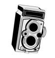 vintage camera vector image