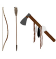 bow and tomahawk vector image vector image