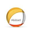 circle logo transparent overlapping swirl shapes vector image