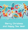 merry christmas and happy new year invitation card vector image