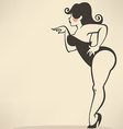 plus size pinup vector image vector image