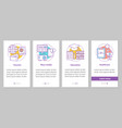 public sector onboarding mobile app page screen vector image vector image