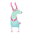 bunny or hare colorful cartoon vector image