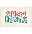 merry christmas lettering calligraphy stamp vector image