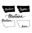 stylized map of the us state montana vector image