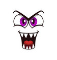cartoon face isolated icon gloat emoji vector image vector image