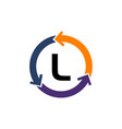 management process letter l vector image