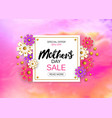 mothers day sale background layout with beautiful vector image vector image