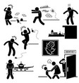 people phobia fear scared afraid stick figure vector image