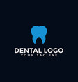 simple tooth care dental clinic dentist logo vector image vector image