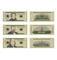 american dollars set vector image