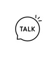 black thin line talk word bubble vector image