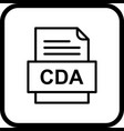 cda file document icon vector image vector image