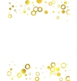 gold glittering foil circles on white background vector image