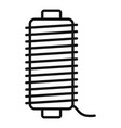 thread icon outline broken cloth vector image vector image