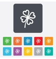 clover with four leaves sign st patrick symbol vector image vector image
